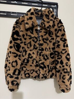 GLeopard Faux-Fur Jacket - Tan/Black